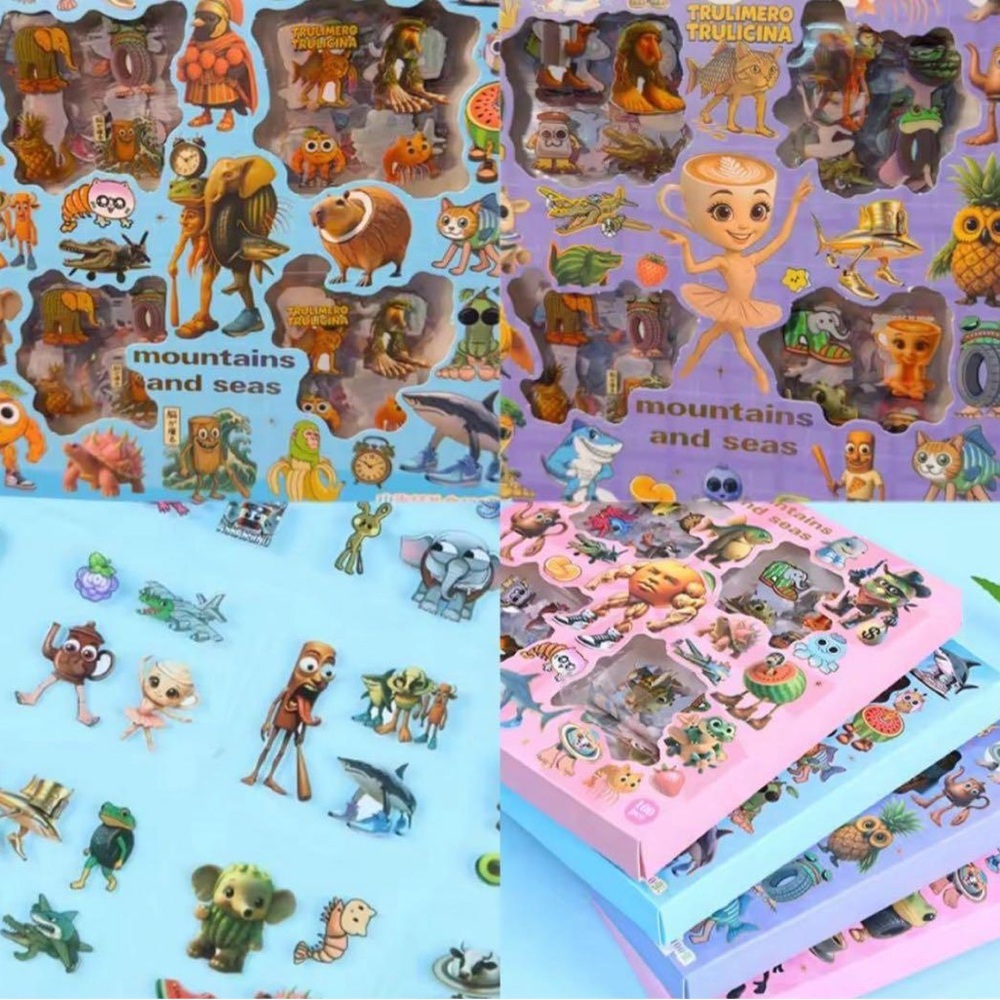 Mountain and seas bundle of 4 Sticker set Italian Brain lot